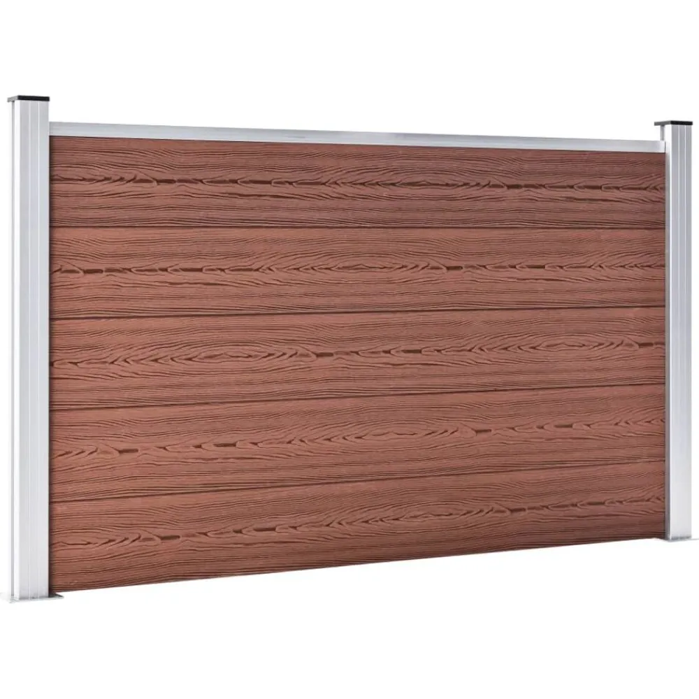 Tuinafscheidingen*vidaXL Schutting 872x106 cm HKC Bruin