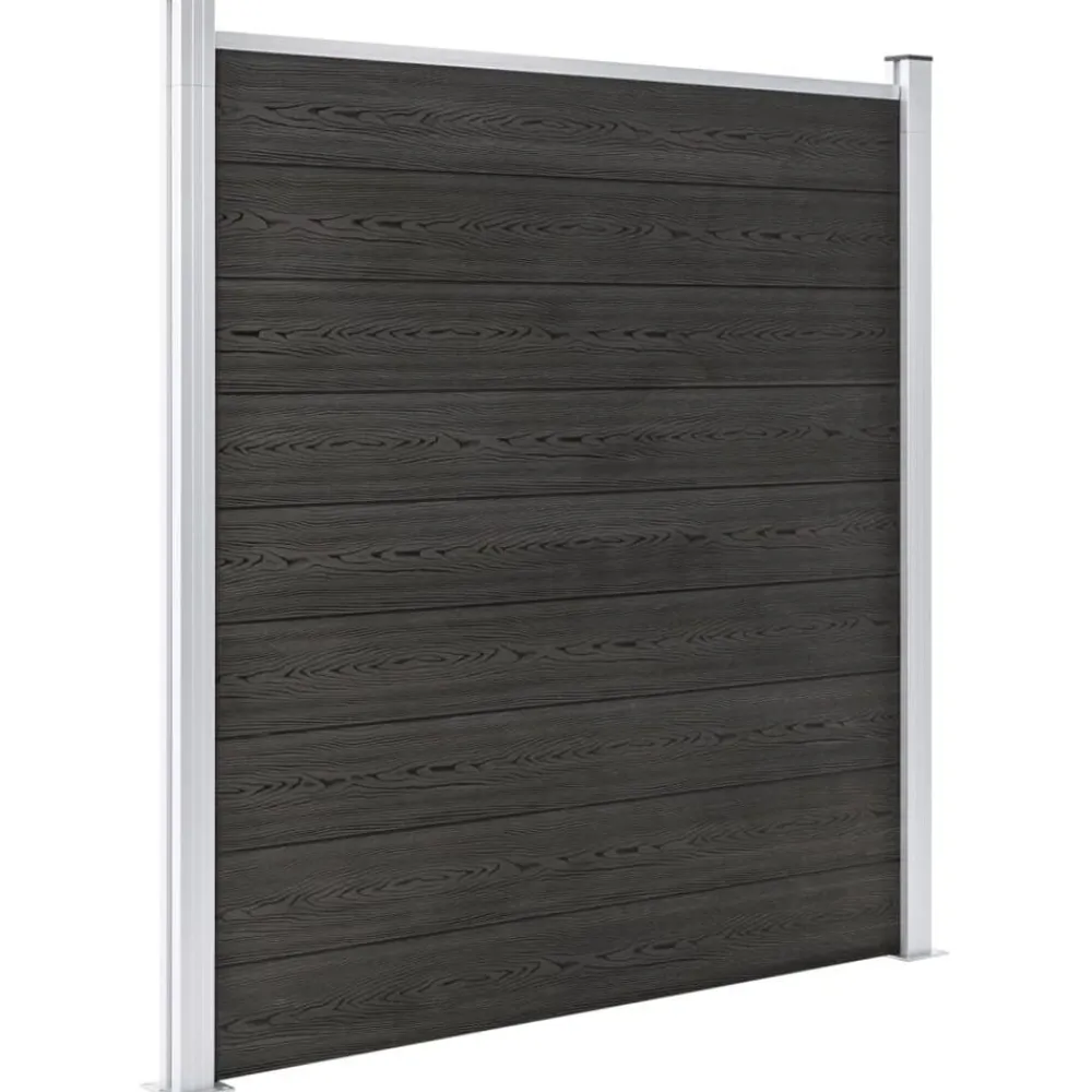 Tuinafscheidingen*vidaXL Schutting 180x186 cm HKC Grijs