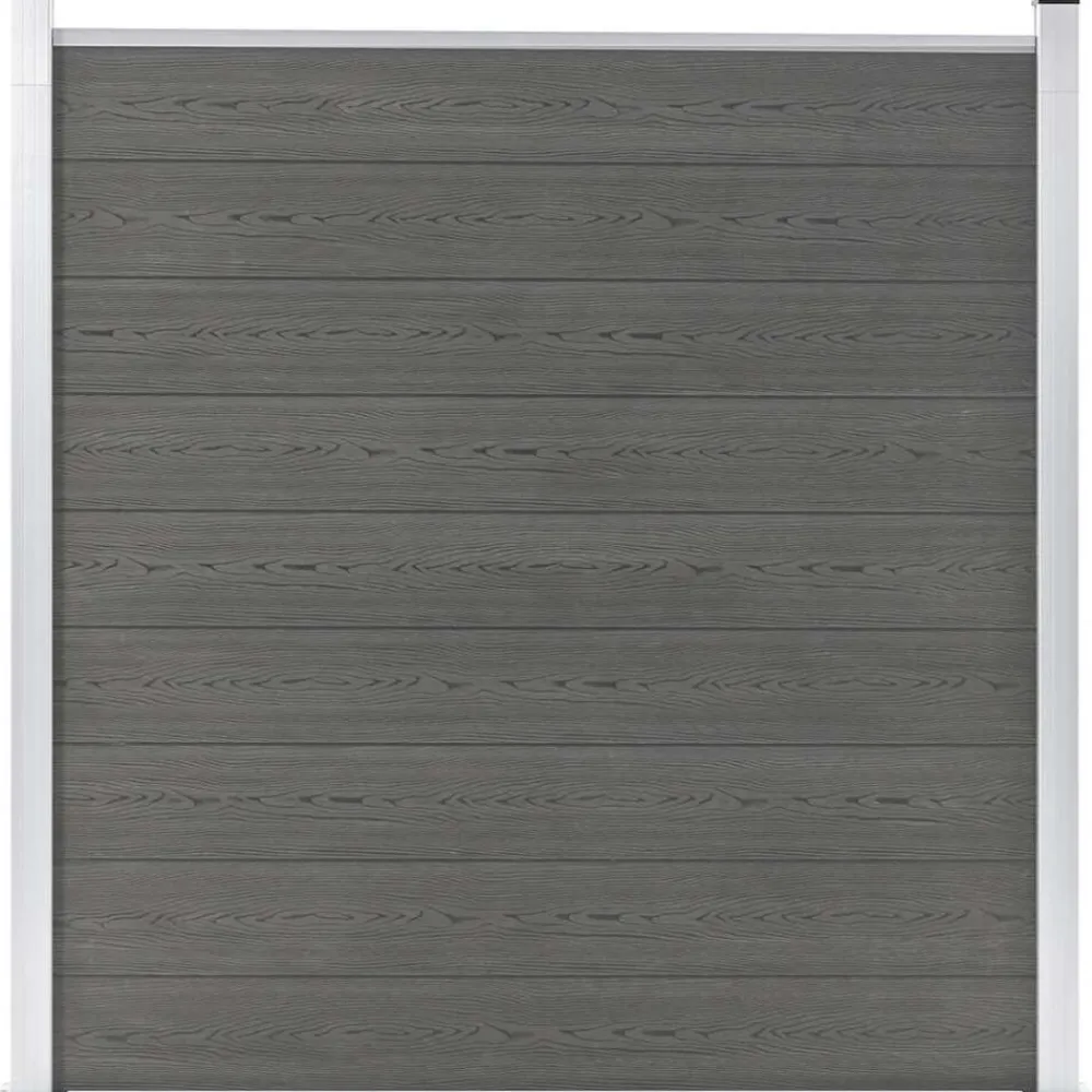 Tuinafscheidingen*vidaXL Schutting 180x186 cm HKC Grijs