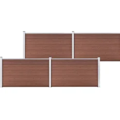 Tuinafscheidingen*vidaXL Schutting 699x106 cm HKC Bruin