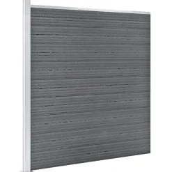 Tuinafscheidingen*vidaXL Schutting 1564x186 cm HKC Grijs