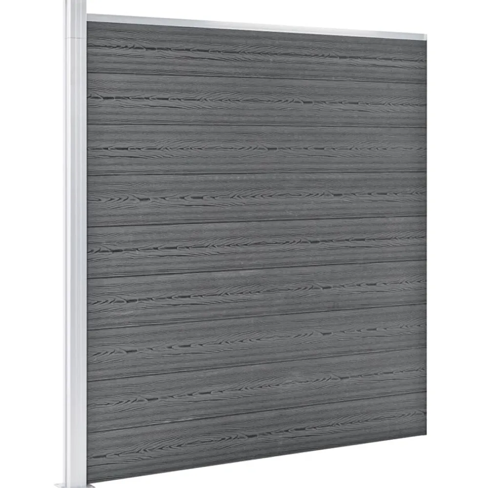 Tuinafscheidingen*vidaXL Schutting 1564x186 cm HKC Grijs