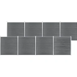Tuinafscheidingen*vidaXL Schutting 1391x186 cm HKC Grijs