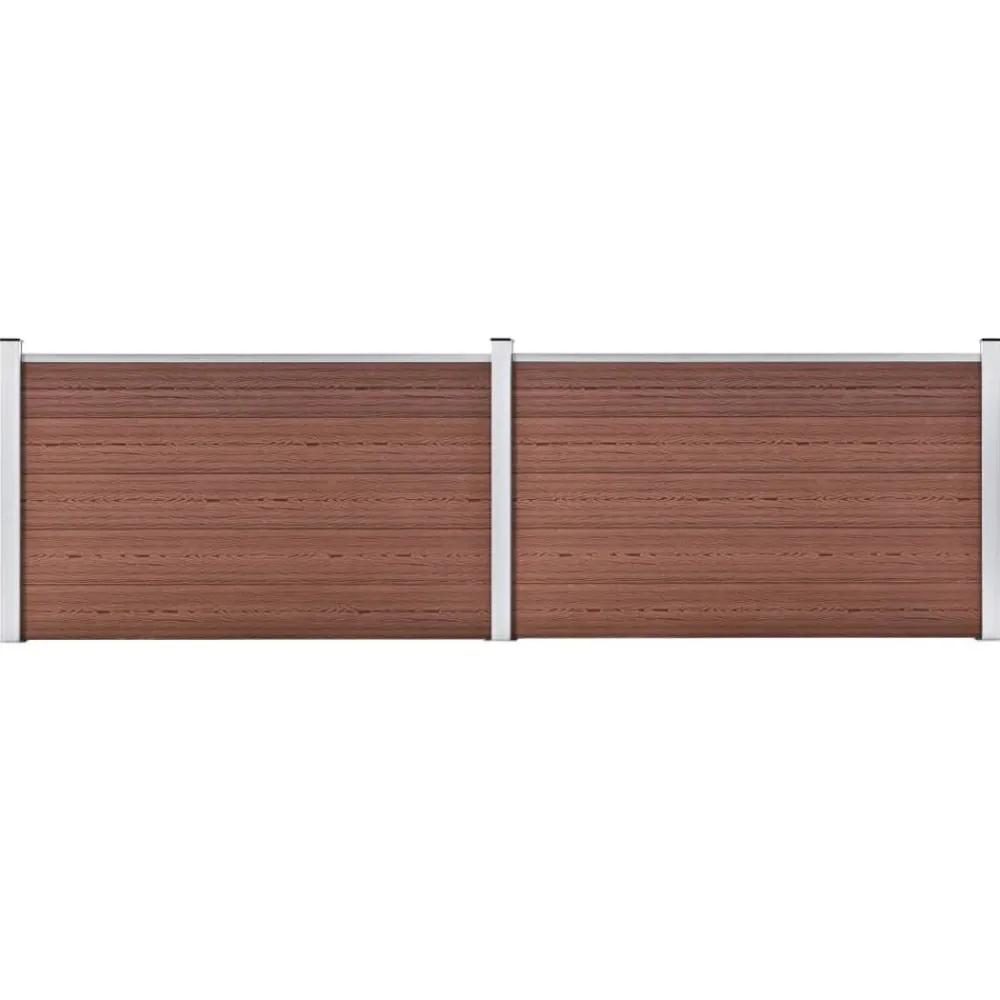 Tuinafscheidingen*vidaXL Schutting 353x106 cm HKC Bruin