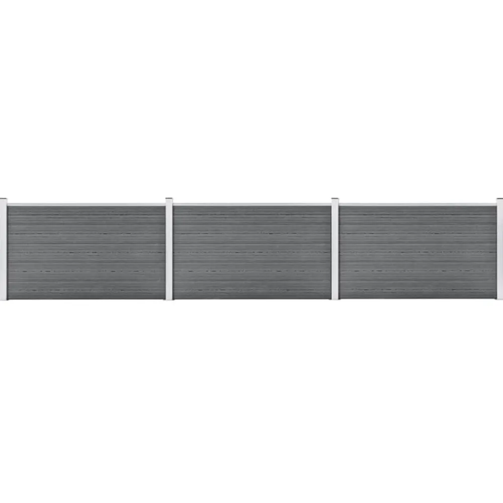 Tuinafscheidingen*vidaXL Schutting 526x106 cm HKC Grijs