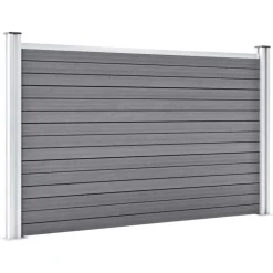 Tuinafscheidingen*vidaXL Schutting 526x106 cm HKC Grijs