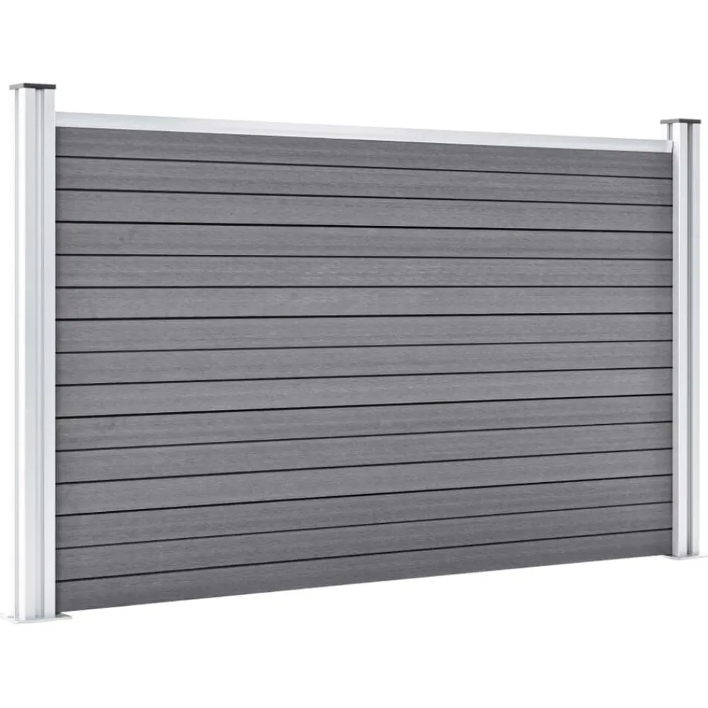 Tuinafscheidingen*vidaXL Schutting 526x106 cm HKC Grijs