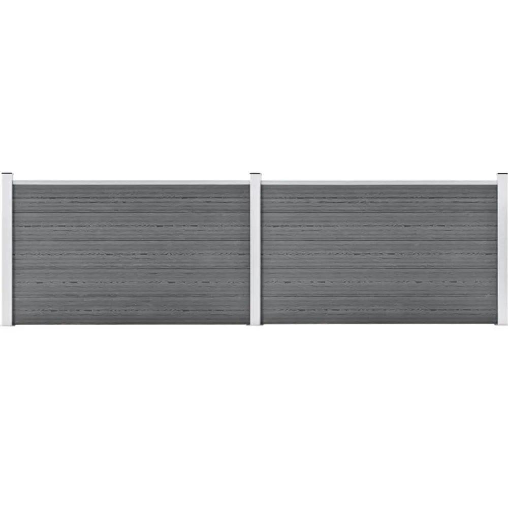 Tuinafscheidingen*vidaXL Schutting 353x106 cm HKC Grijs