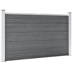Tuinafscheidingen*vidaXL Schutting 353x106 cm HKC Grijs