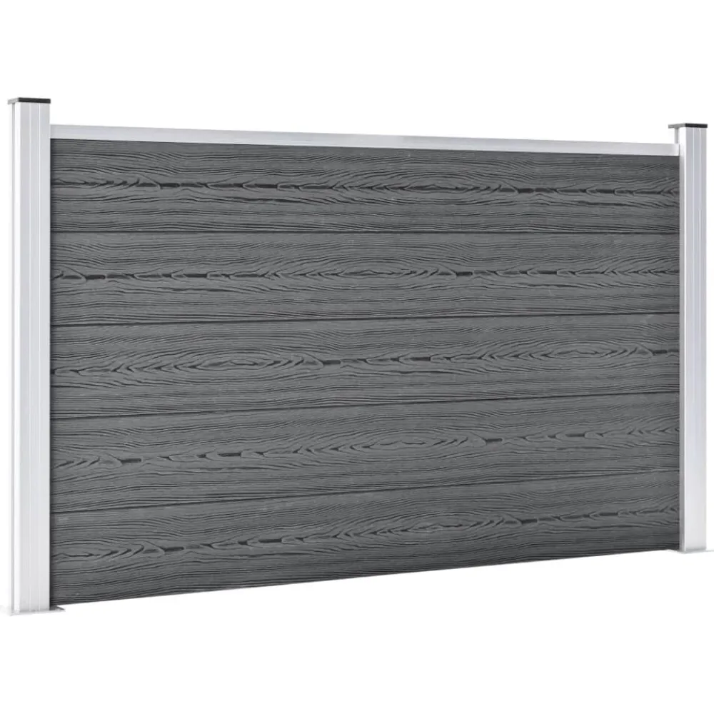 Tuinafscheidingen*vidaXL Schutting 353x106 cm HKC Grijs