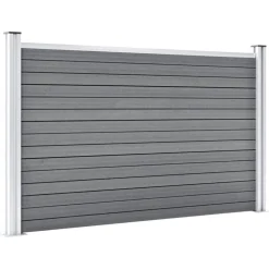 Tuinafscheidingen*vidaXL Schutting 353x106 cm HKC Grijs