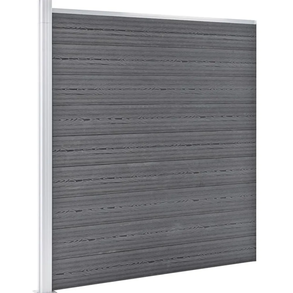 Tuinafscheidingen*vidaXL Schutting 699x186 cm HKC Grijs