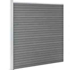 Tuinafscheidingen*vidaXL Schutting 699x186 cm HKC Grijs