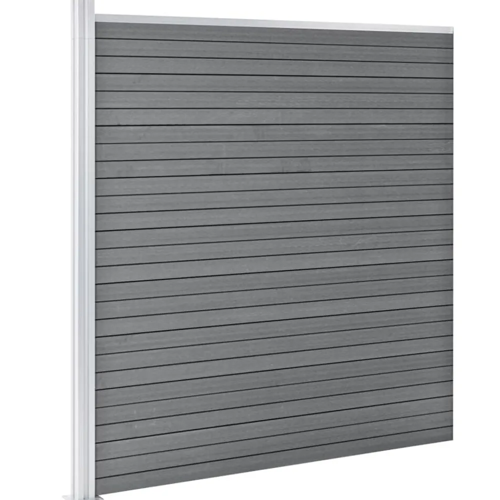 Tuinafscheidingen*vidaXL Schutting 699x186 cm HKC Grijs