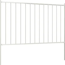 Tuinafscheidingen*vidaXL Schuttingpaneel Woerden met stalen palen 1,7 x 0,75 m Wit