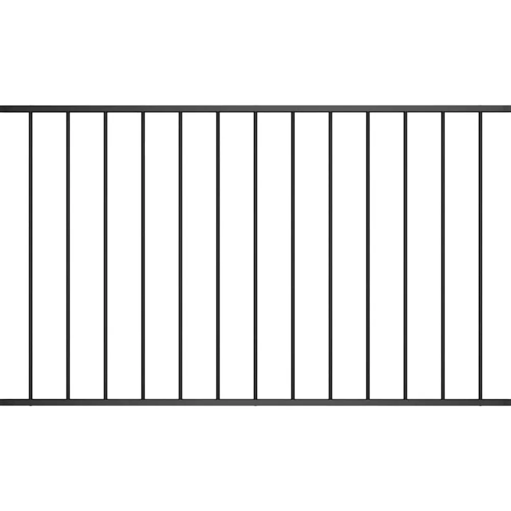 Tuinafscheidingen*vidaXL Schuttingpaneel Woerden gepoedercoat staal 1,7 x 0,75 m Zwart