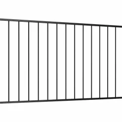 Tuinafscheidingen*vidaXL Schuttingpaneel Woerden gepoedercoat staal 1,7 x 0,75 m Zwart