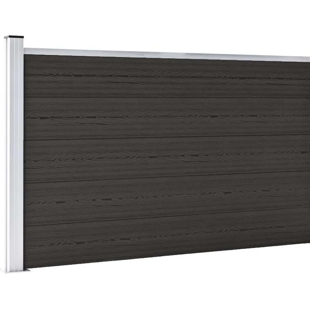 Tuinafscheidingen*vidaXL Schuttingpaneel 175x105 cm HKC Zwart