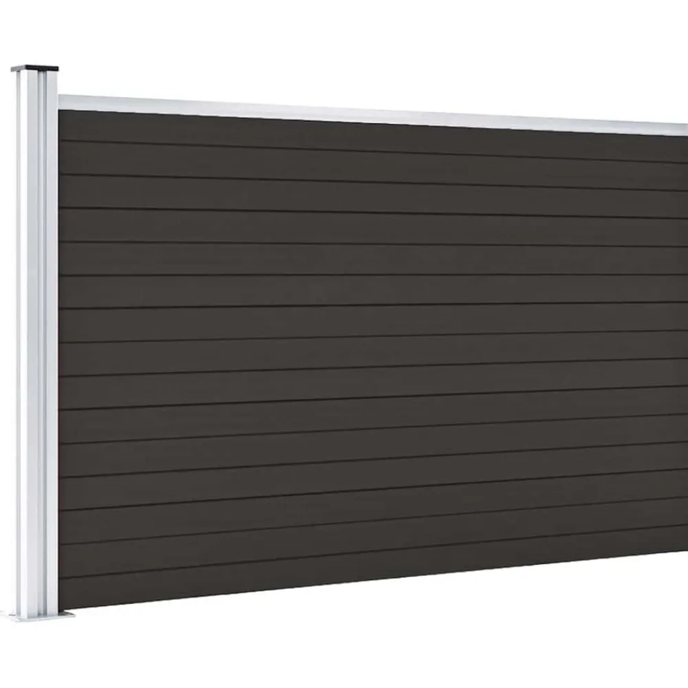 Tuinafscheidingen*vidaXL Schuttingpaneel 175x105 cm HKC Zwart