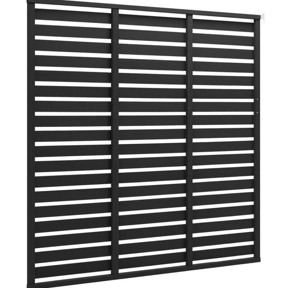 Tuinafscheidingen*vidaXL Schuttingpaneel 180x180 cm HKC Zwart