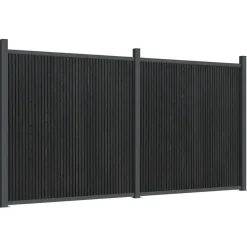 Tuinafscheidingen*vidaXL Schuttingpaneel 353x186 cm HKC Grijs