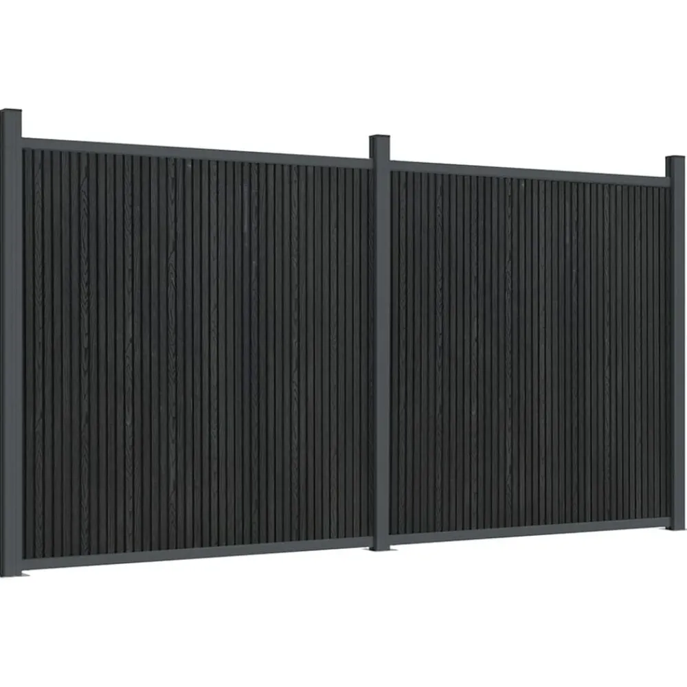 Tuinafscheidingen*vidaXL Schuttingpaneel 353x186 cm HKC Grijs