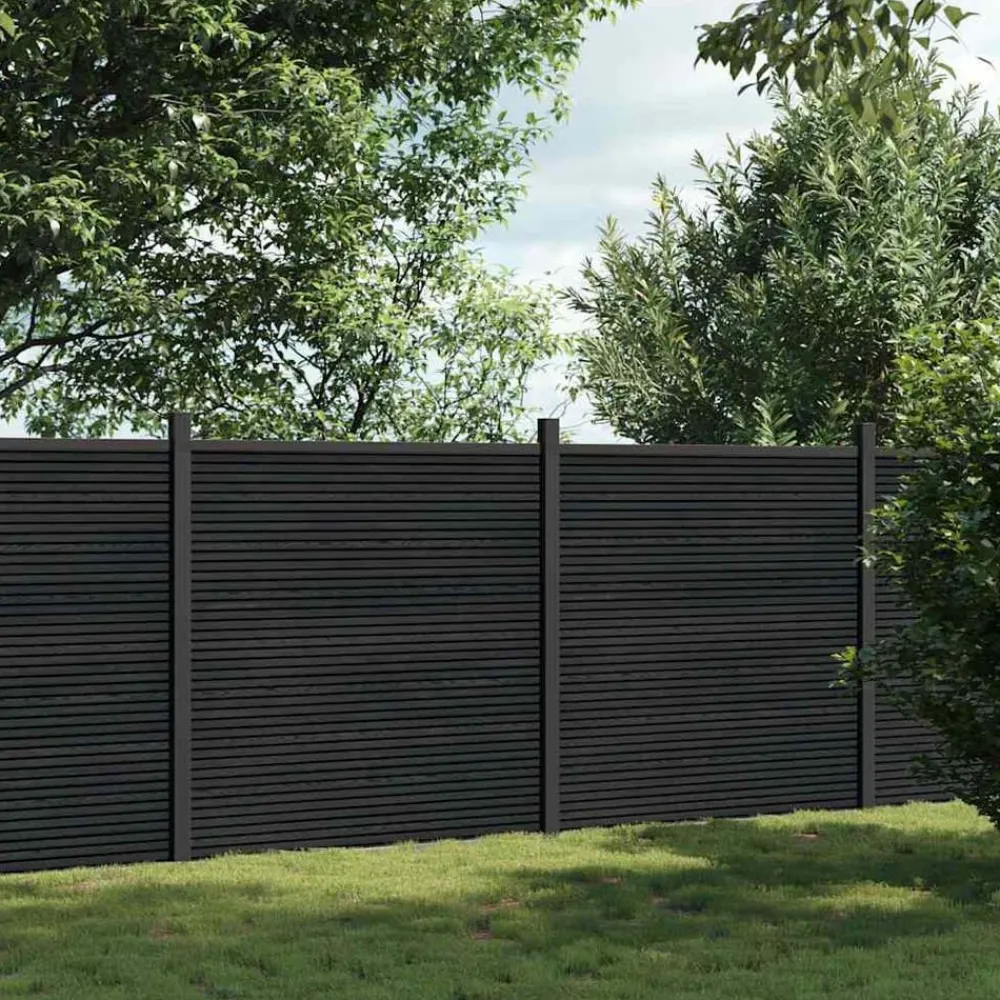 Tuinafscheidingen*vidaXL Schuttingpaneel 353x186 cm HKC Grijs