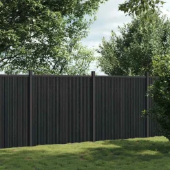 Tuinafscheidingen*vidaXL Schuttingpaneel 353x186 cm HKC Grijs