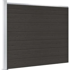 Tuinafscheidingen*vidaXL Schuttingpaneel 175x146 cm HKC Zwart