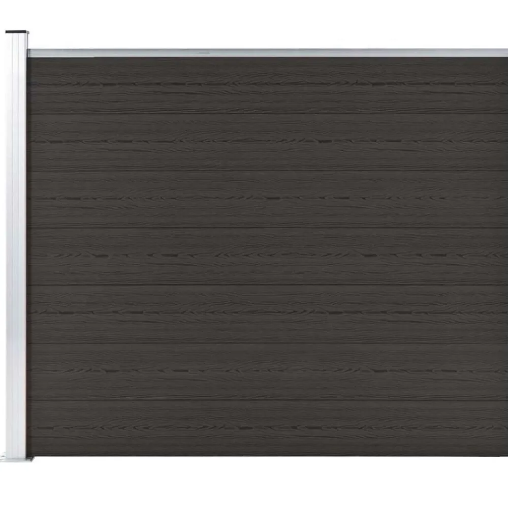 Tuinafscheidingen*vidaXL Schuttingpaneel 175x146 cm HKC Zwart