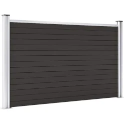 Tuinafscheidingen*vidaXL Schuttingpaneel 180x105 cm HKC Zwart