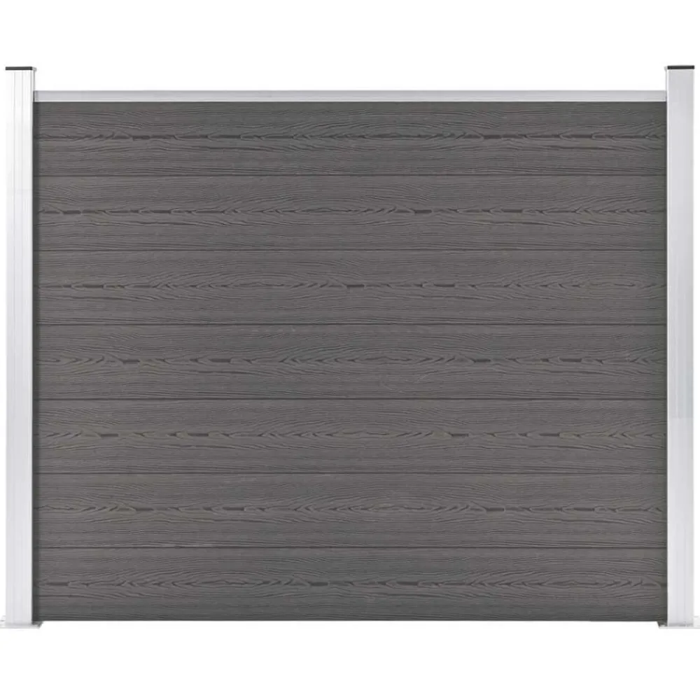 Tuinafscheidingen*vidaXL Schuttingpaneel 180x146 cm HKC Grijs