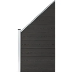 Tuinafscheidingen*vidaXL Schuttingpaneel 95x(105-180) cm HKC Zwart