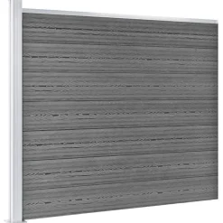 Tuinafscheidingen*vidaXL Schuttingpanelenset 526x146 cm HKC Grijs