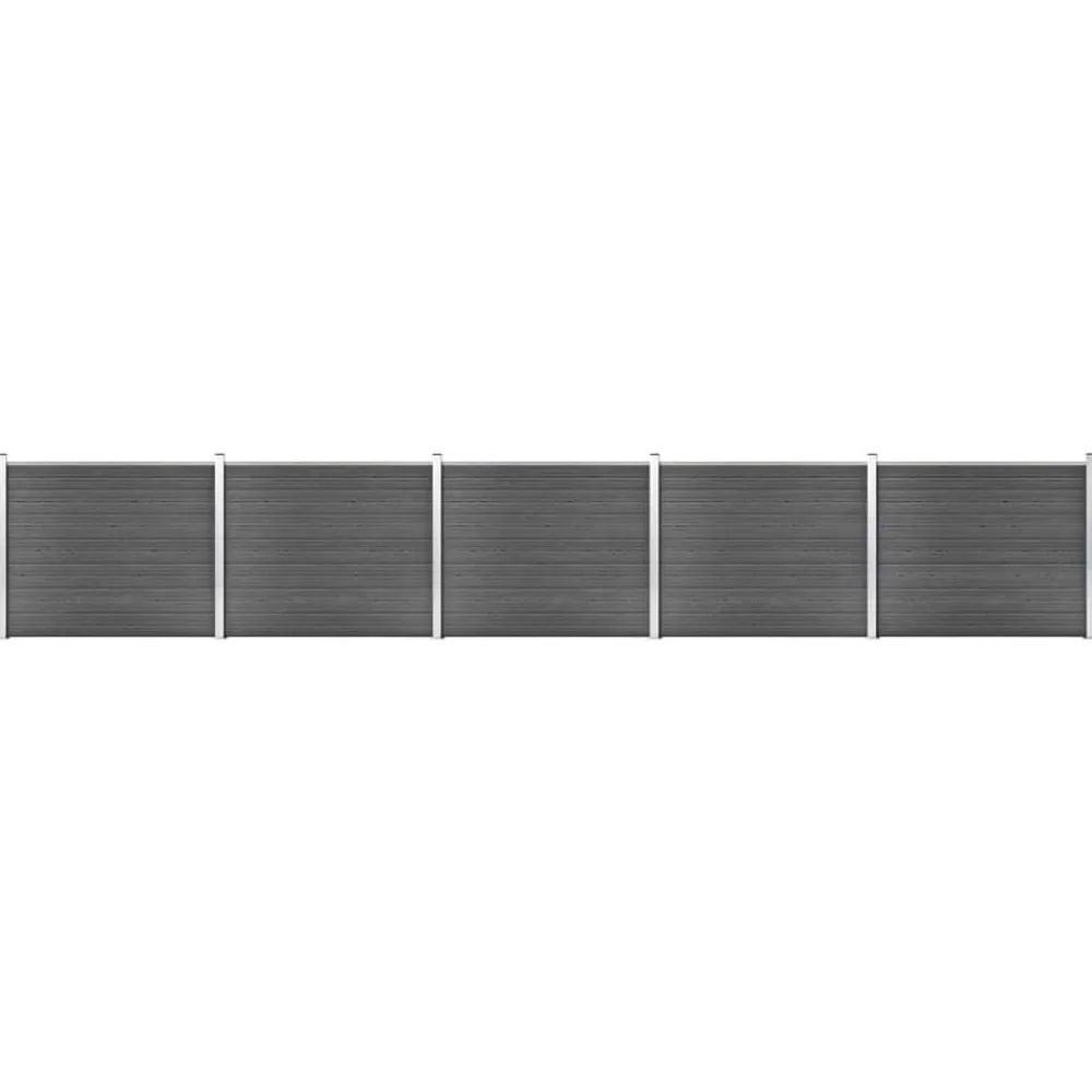 Tuinafscheidingen*vidaXL Schuttingpanelenset 872x146 cm HKC Zwart