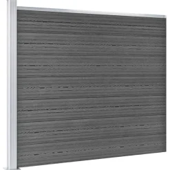 Tuinafscheidingen*vidaXL Schuttingpanelenset 872x146 cm HKC Zwart