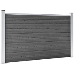 Tuinafscheidingen*vidaXL Schuttingpanelenset 699x105 cm HKC Zwart