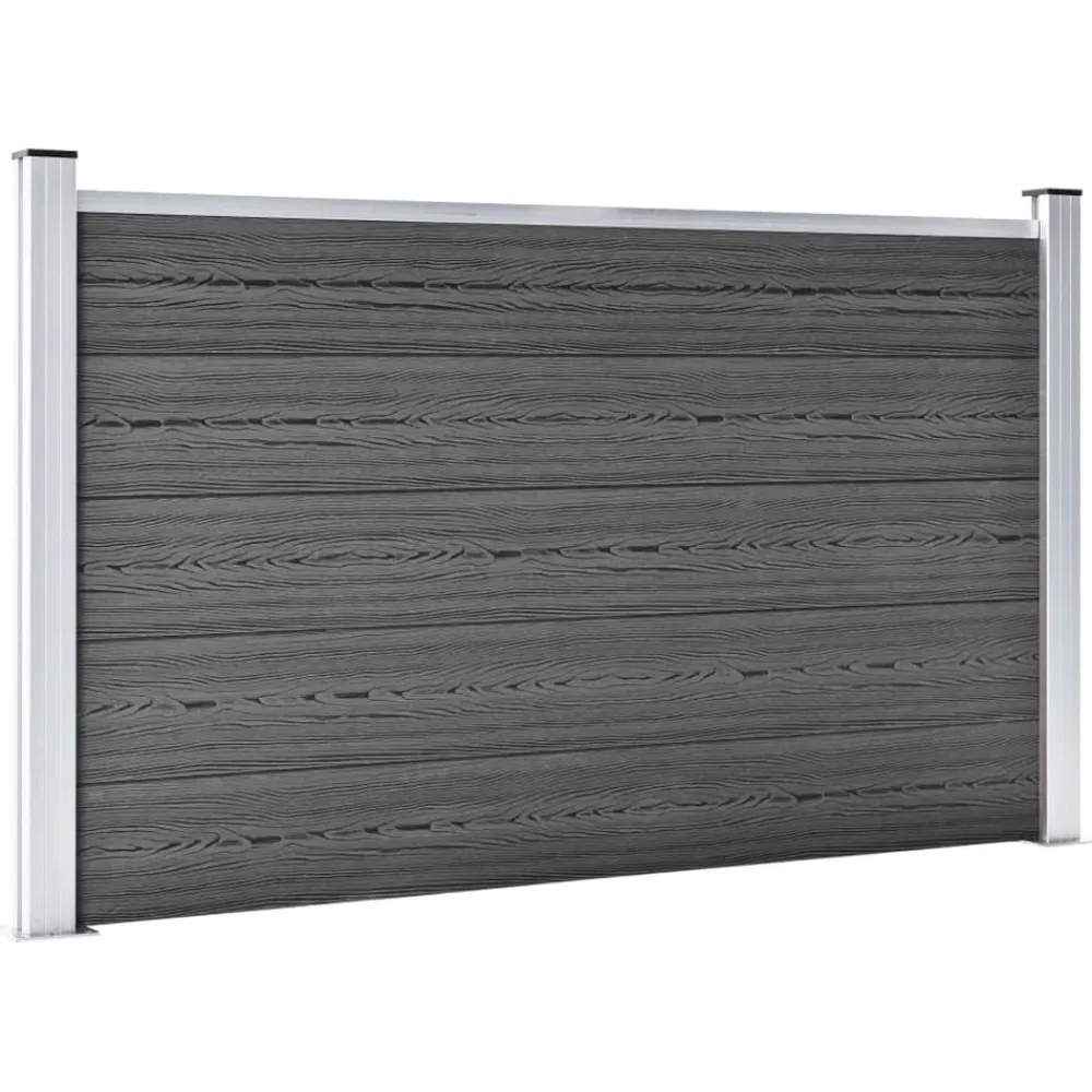 Tuinafscheidingen*vidaXL Schuttingpanelenset 526x105 cm HKC Zwart