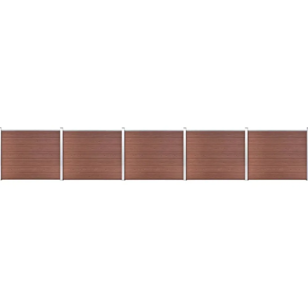 Tuinafscheidingen*vidaXL Schuttingpanelenset 872x146 cm HKC Bruin