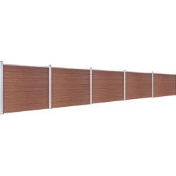 Tuinafscheidingen*vidaXL Schuttingpanelenset 872x146 cm HKC Bruin