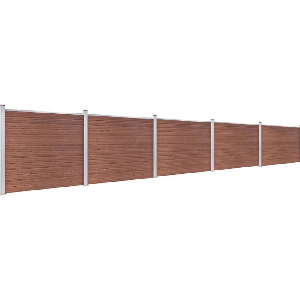 Tuinafscheidingen*vidaXL Schuttingpanelenset 872x146 cm HKC Bruin