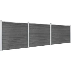 Tuinafscheidingen*vidaXL Schuttingpanelenset 526x146 cm HKC Zwart