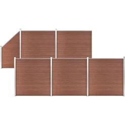 Schuttingset 5 vierkant en 1 schuin 965x186 cm HKC>vidaXL Clearance