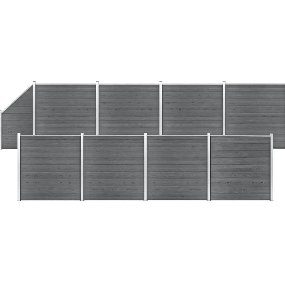 Schuttingset 8 vierkant en 1 schuin 1484x186 cm HKC>vidaXL Online
