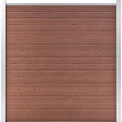 Tuinafscheidingen*vidaXL Schuttingset 3 vierkant en 1 schuin 619x186 cm HKC Bruin
