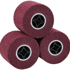Gereedschapaccessoires*vidaXL Schuurrollen 3 pcs Rood 12 x 12 x 10 cm Synthetische Vezel