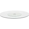 Serveerbord draaiend 60 cm gehard glas transparant>vidaXL Hot