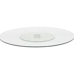 Serveerbord draaiend 60 cm gehard glas transparant>vidaXL Hot