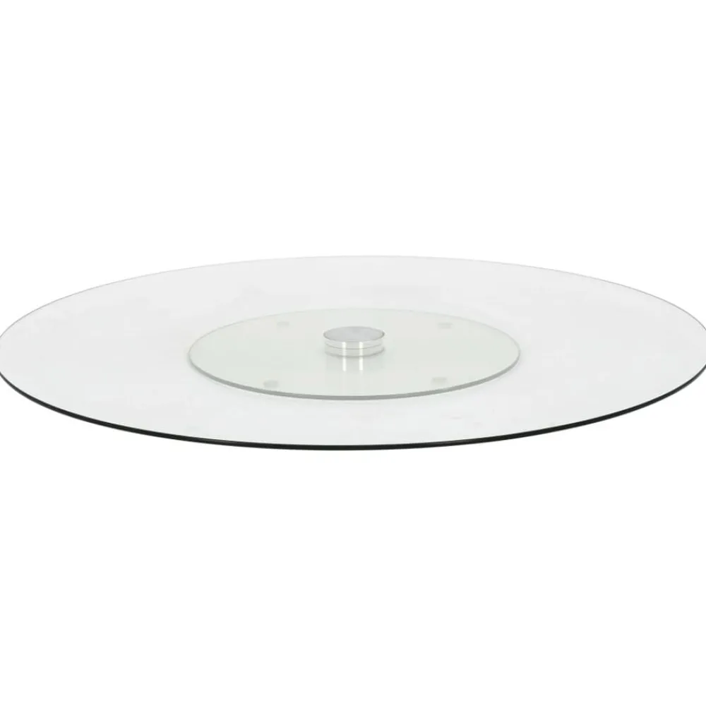 Serveerbord draaiend 60 cm gehard glas transparant>vidaXL Hot