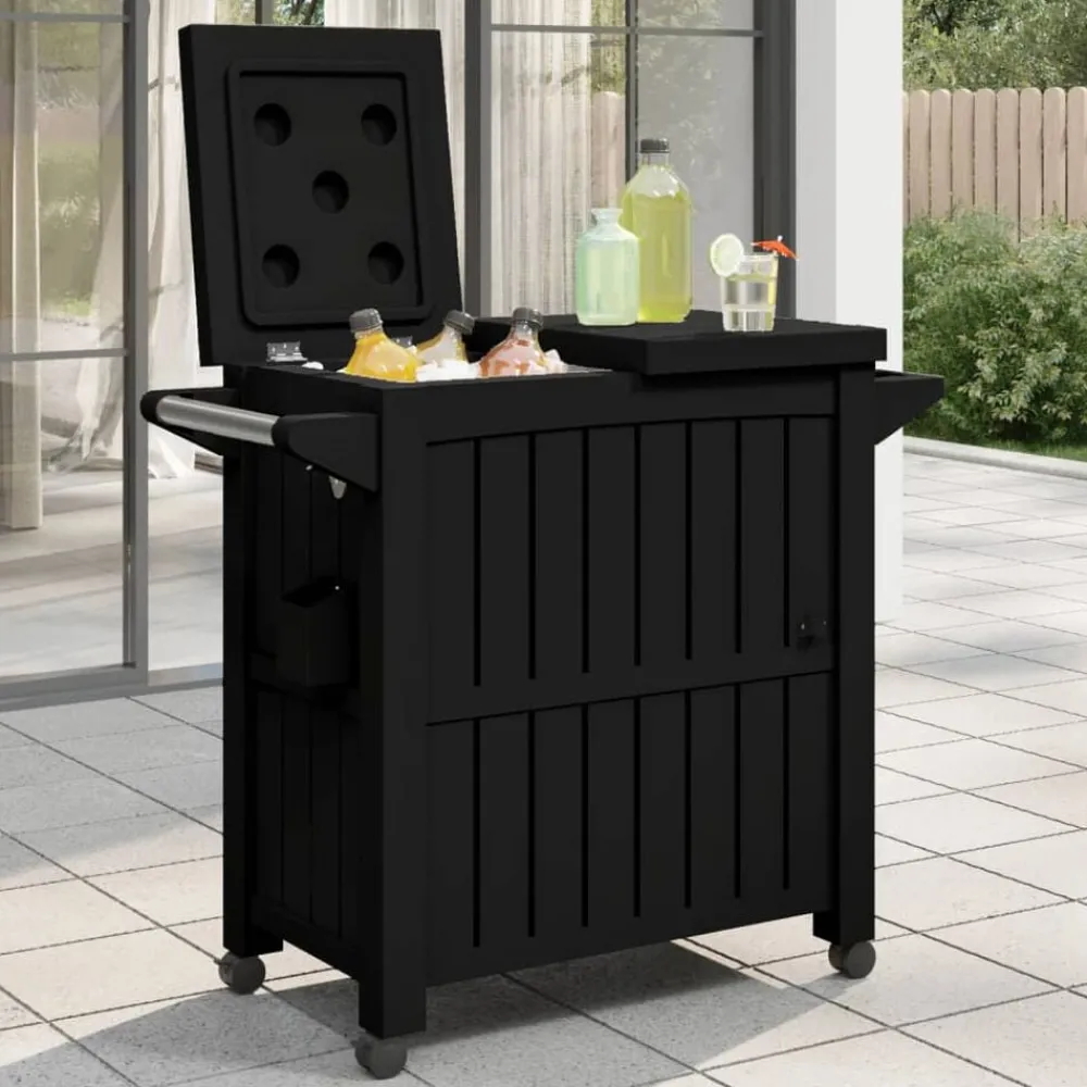 Trolleys*vidaXL Serveerwagen 3-in-1 polypropeen Zwart